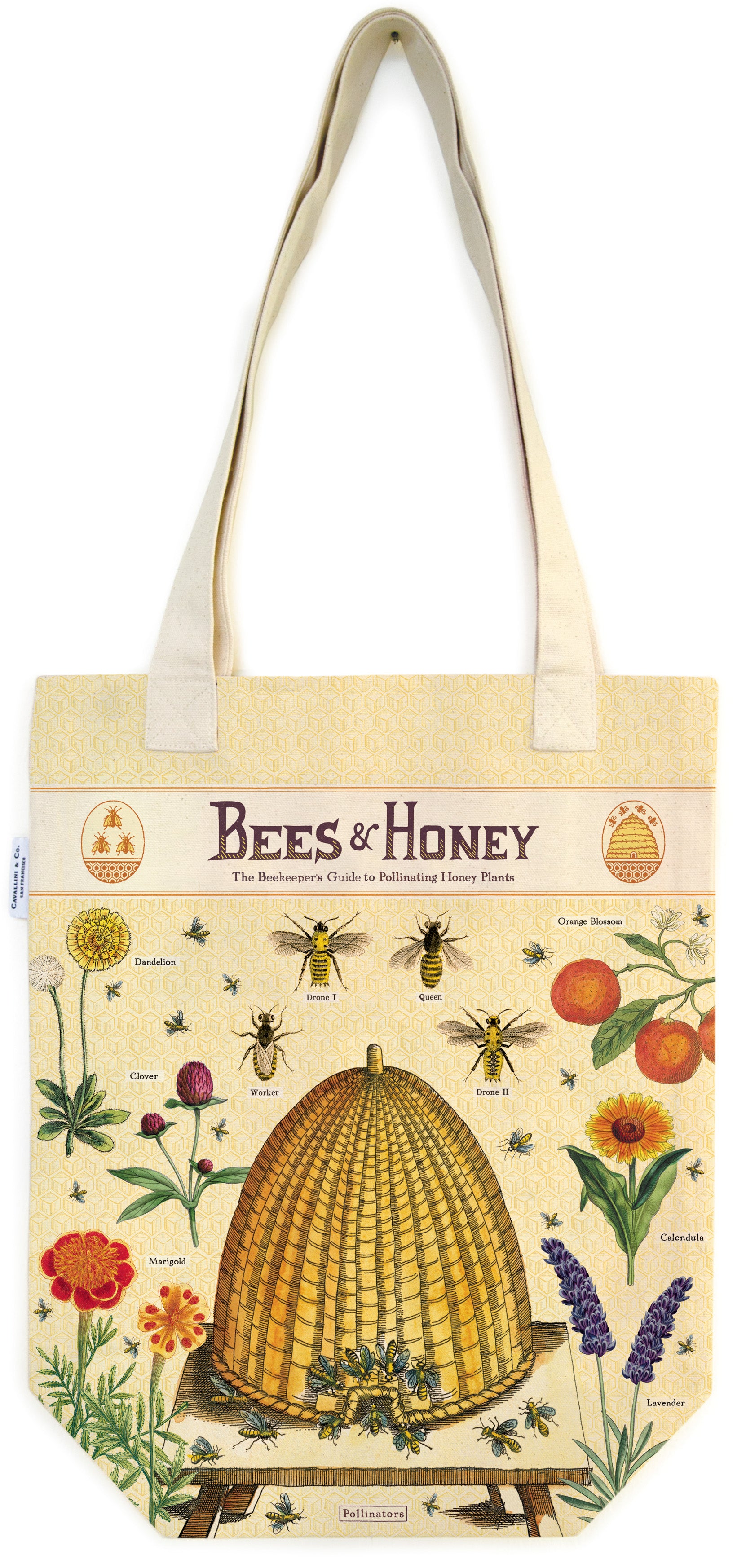 Bees & Honey Tote Bag | Cavallini Cavallini & Co - Oscar & Libby's