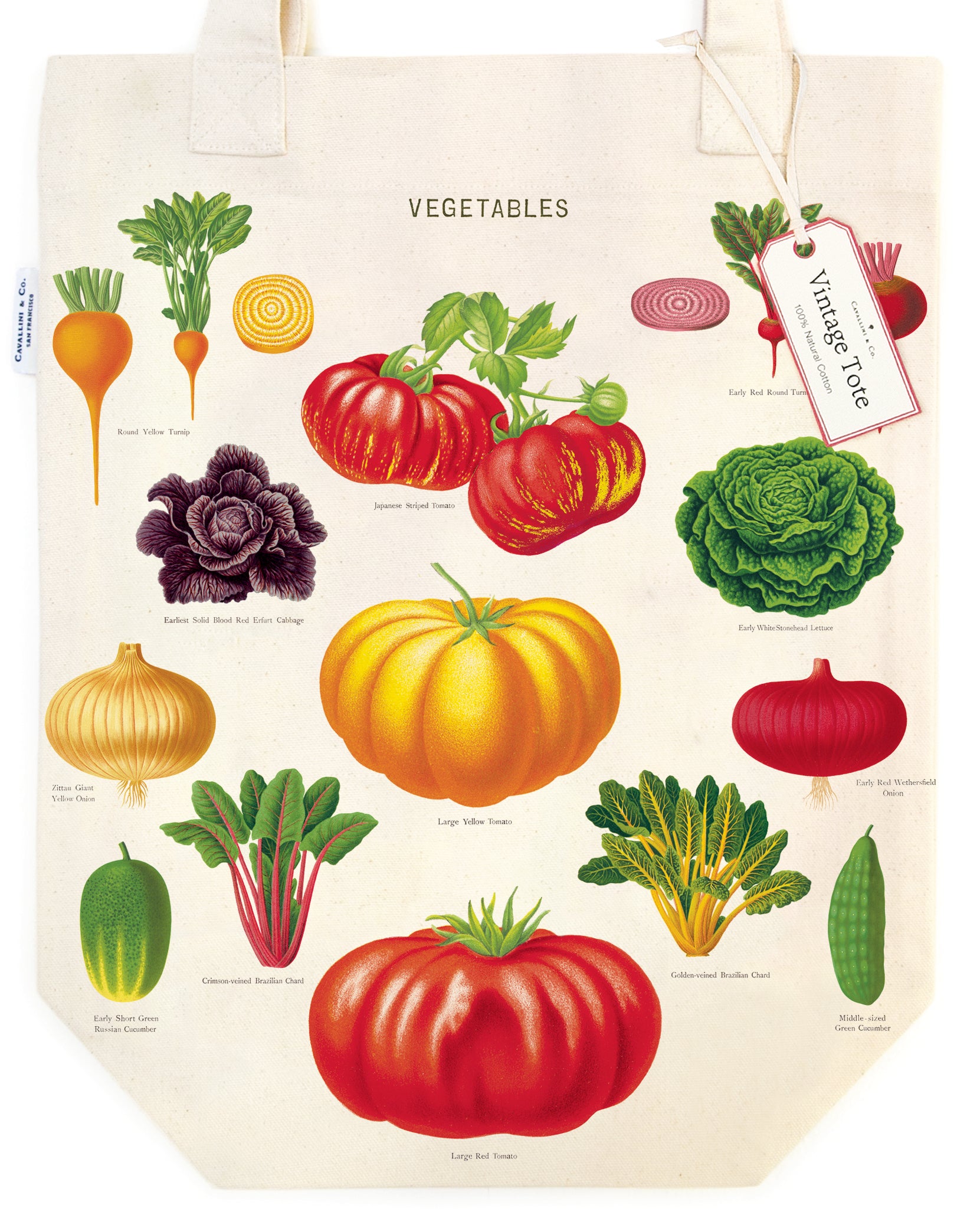 Vegetable Tote Bag | Cavallini Cavallini & Co - Oscar & Libby's
