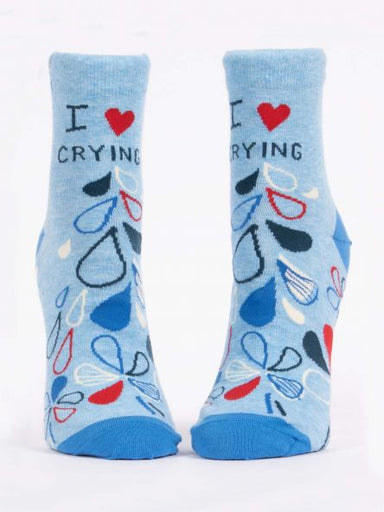 Blue Q | Women's Ankle Socks | I Heart Crying Blue Q - Oscar & Libby's