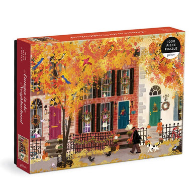 Galison | Autumn in the Neighborhood 1000 piece puzzle - Oscar & Libby's