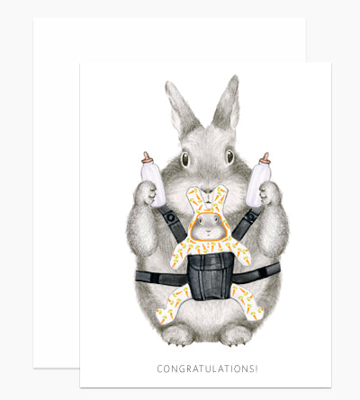 Congratulations! Bunny | Dear Hancock Baby Card Dear Hancock - Oscar & Libby's