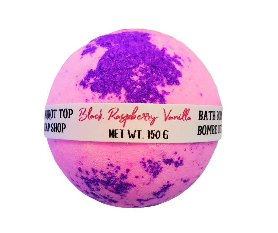 Bath Bomb | Black Raspberry Vanilla Carrot Top Soap Shop - Oscar & Libby's