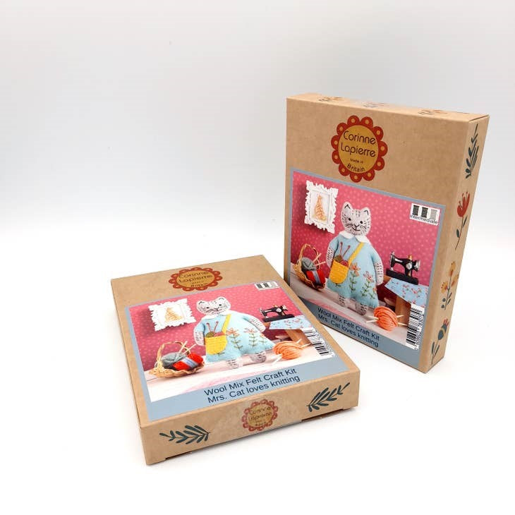 Corinne Lapierre Wool Felt Kit | Mrs Cat Loves Knitting - Oscar & Libby's