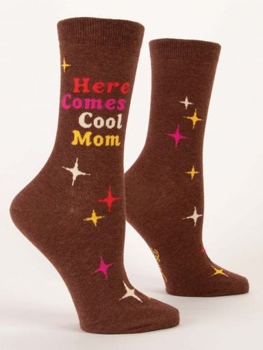 Blue Q | Women's Crew Socks | Here Comes Cool Mom - Oscar & Libby's