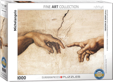 Eurographics | Creation of Adam (detail) by Michelangelo 1000 piece puzzle Eurographics - Oscar & Libby's