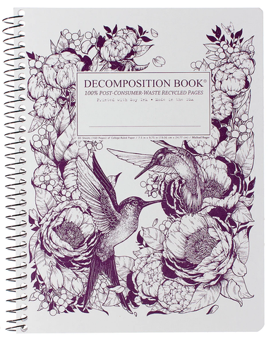 Hummingbirds Spiral Notebook | Decomposition Decomposition - Oscar & Libby's
