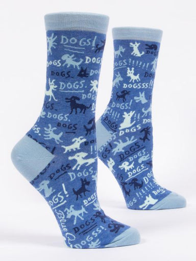 Blue Q | Women's Crew Socks | DOGS!!! Blue Q - Oscar & Libby's