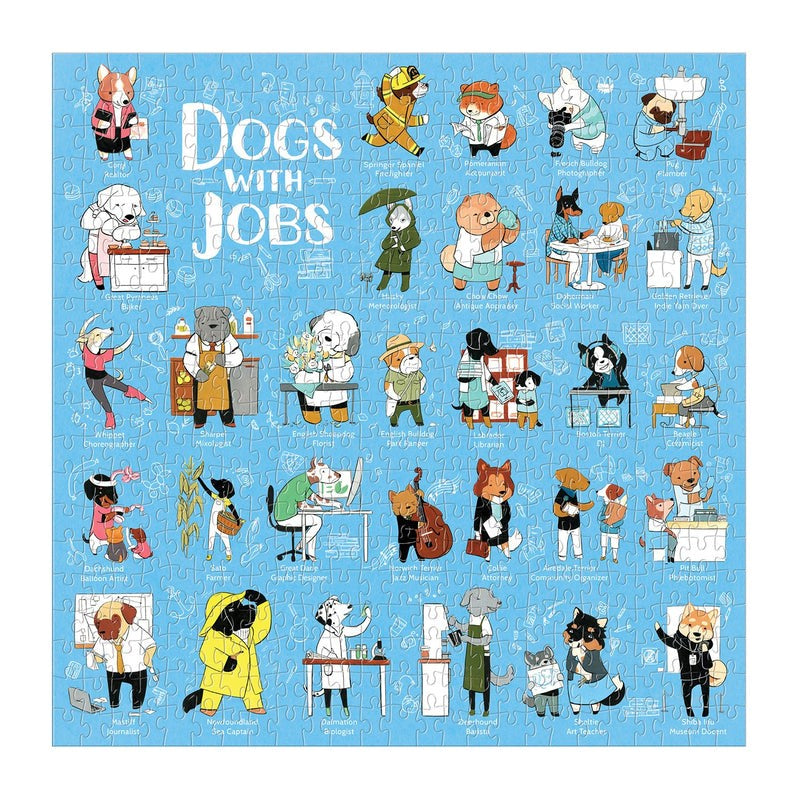 Galison | Dogs with Jobs 500 piece puzzle - Oscar & Libby's