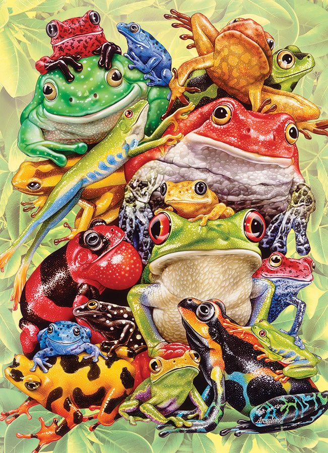 Cobble Hill | Frog Pile 350 piece family puzzle Cobble Hill - Oscar & Libby's