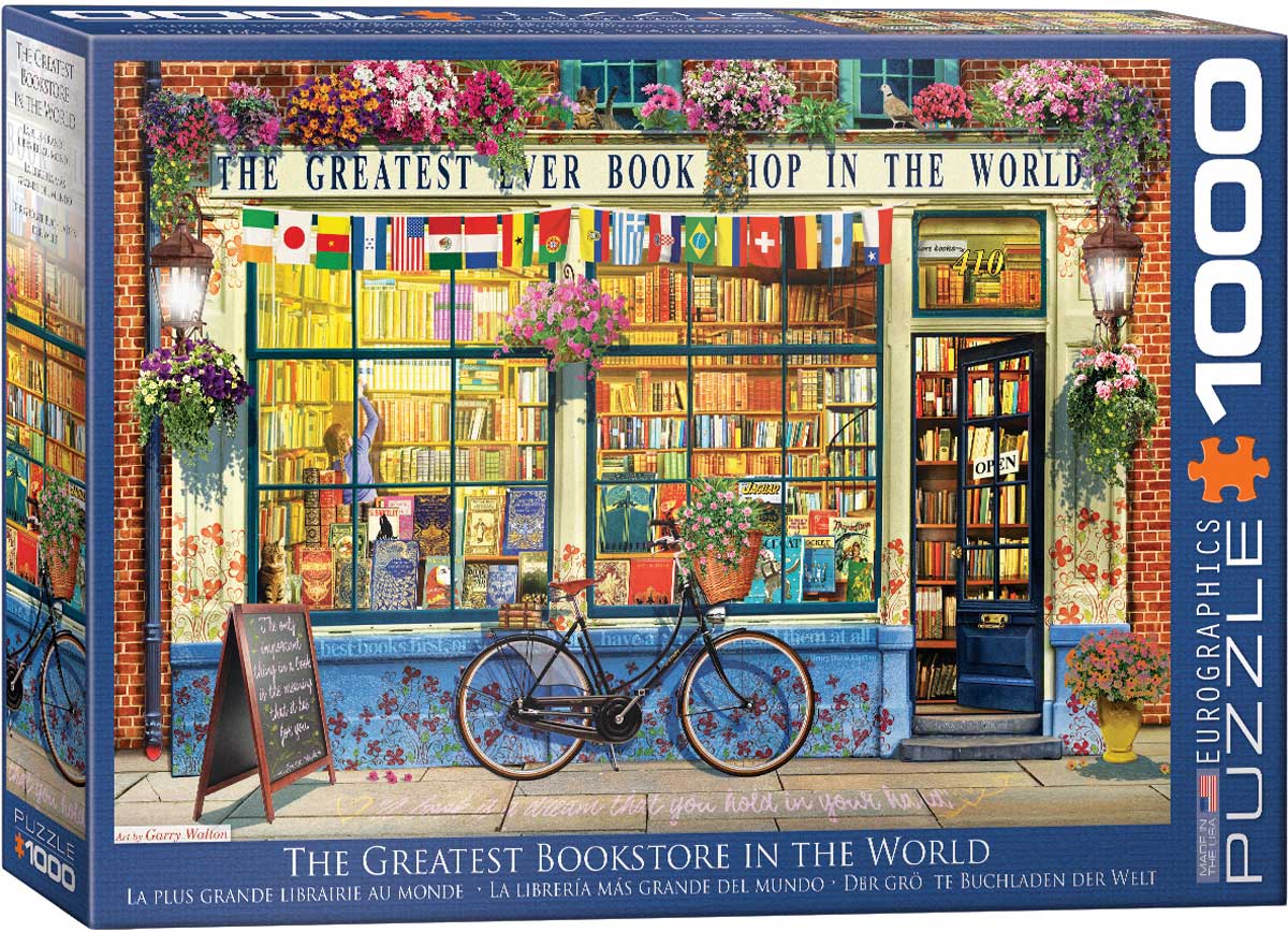 Eurographics | World's Greatest Bookstore 1000 piece puzzle Eurographics - Oscar & Libby's
