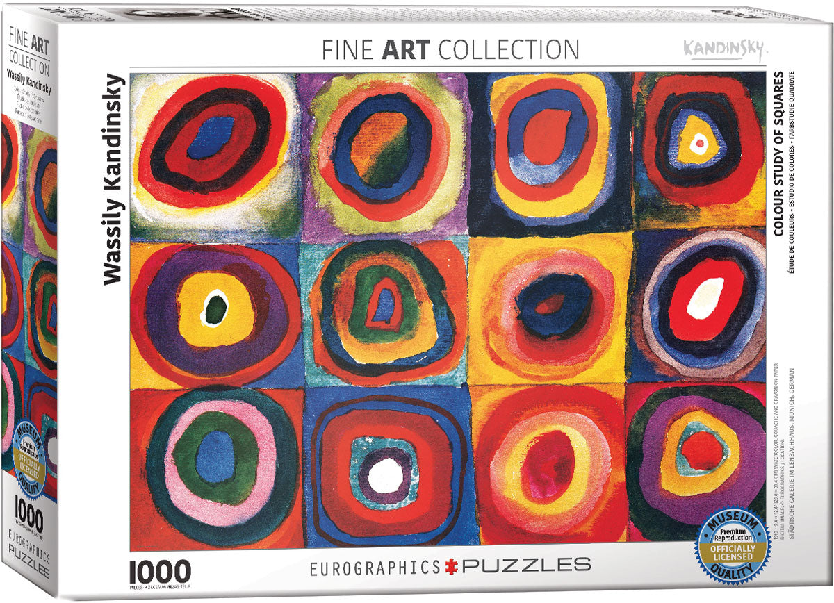 Eurographics | Colour Study of Squares by Wassily Kandinsky 1000 piece puzzle Eurographics - Oscar & Libby's