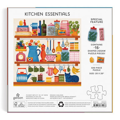Galison | Kitchen Essentials 500 piece puzzle - Oscar & Libby's