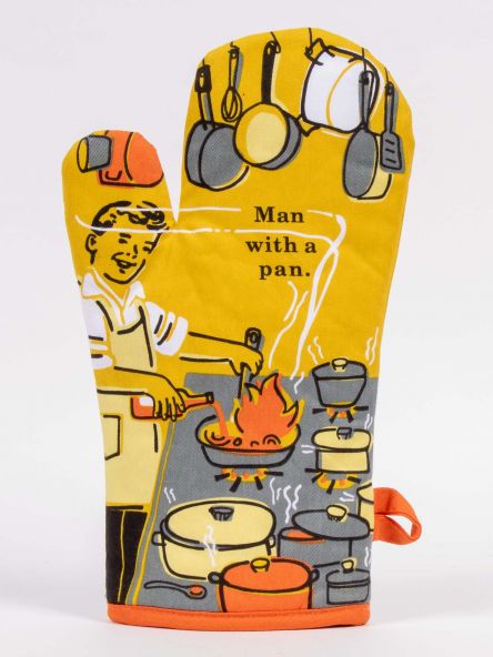 Blue Q Oven Mitt | Man With A Pan Blue Q - Oscar & Libby's