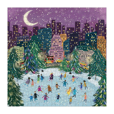 Galison | Merry Moonlight Skaters 500 piece puzzle Gallison - Oscar & Libby's