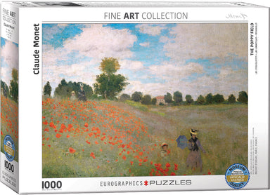 Eurographics | The Poppy Field by Claude Monet 1000 piece puzzle Eurographics - Oscar & Libby's