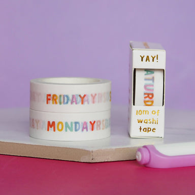 Days of the Week Washi Tape | Nutmeg & Arlo - Oscar & Libby's