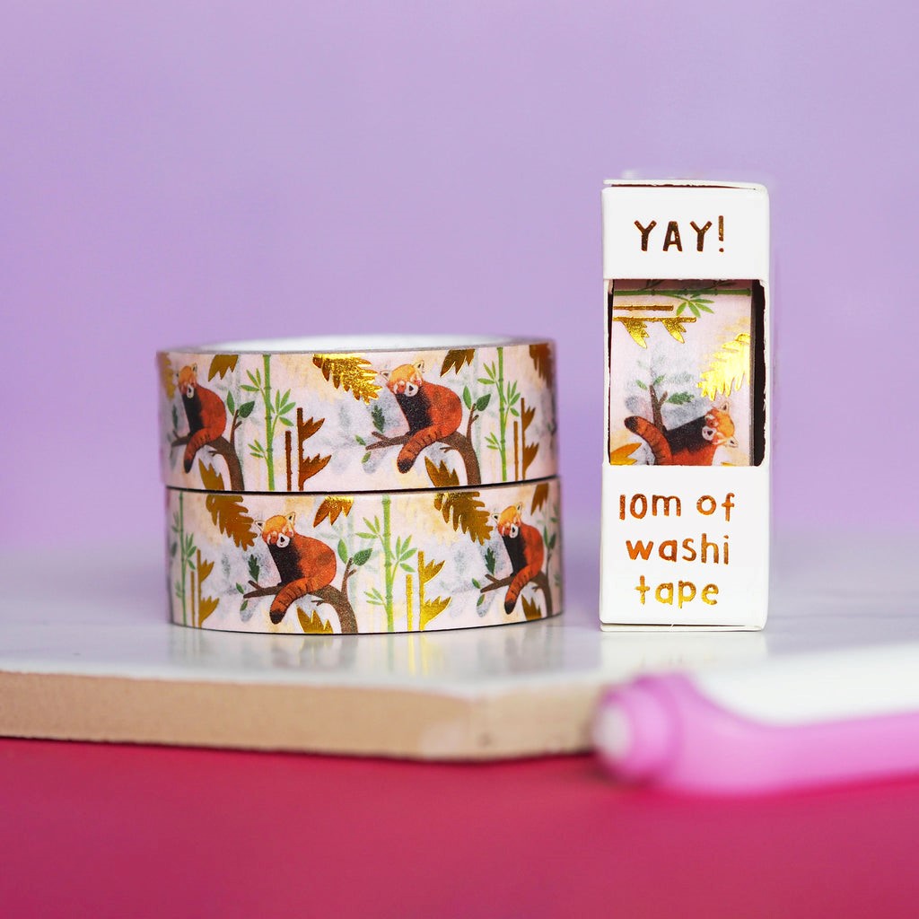 Cute Red Panda Washi Tape | Nutmeg & Arlo - Oscar & Libby's