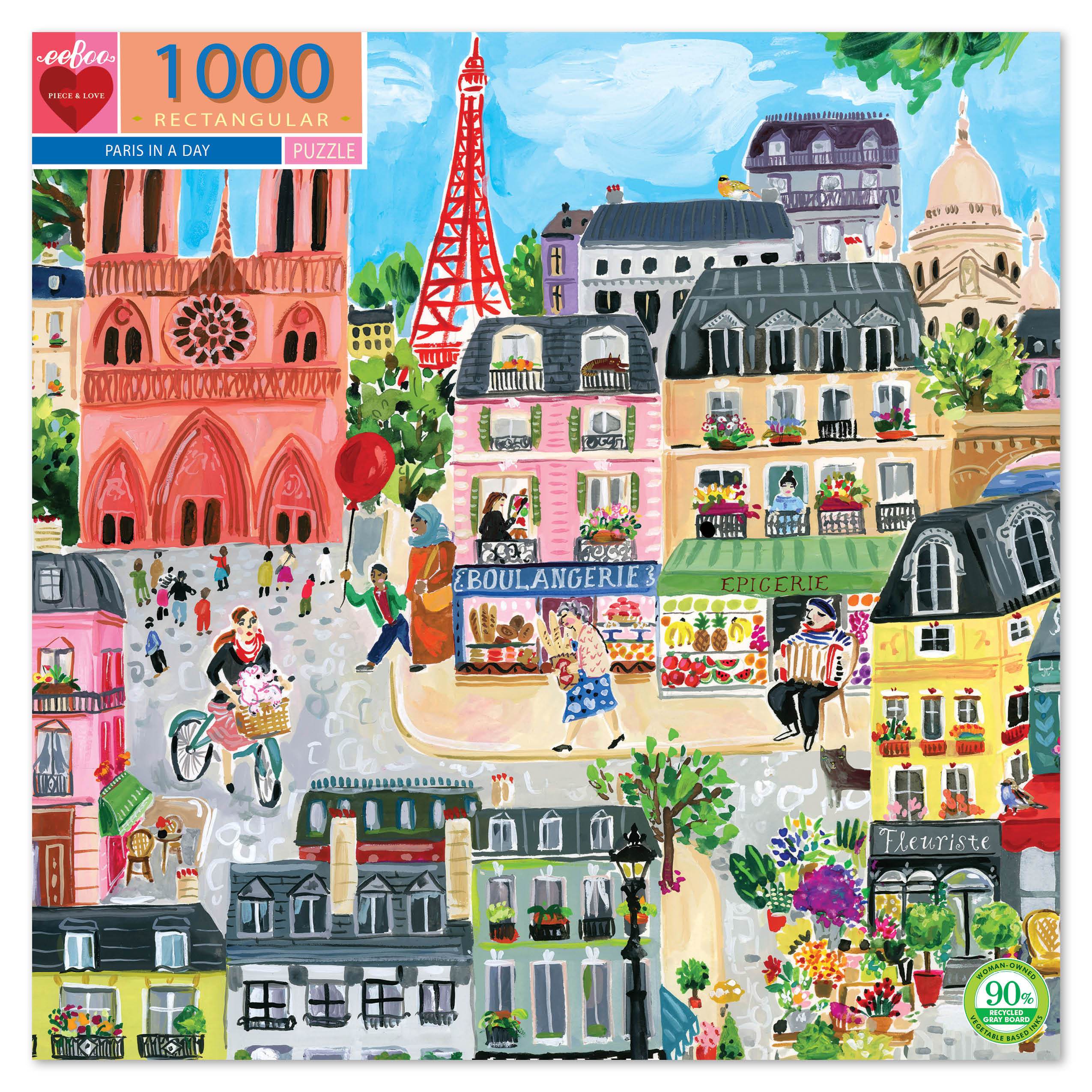 Eeboo | Paris in a Day 1000 piece puzzle Eeboo - Oscar & Libby's