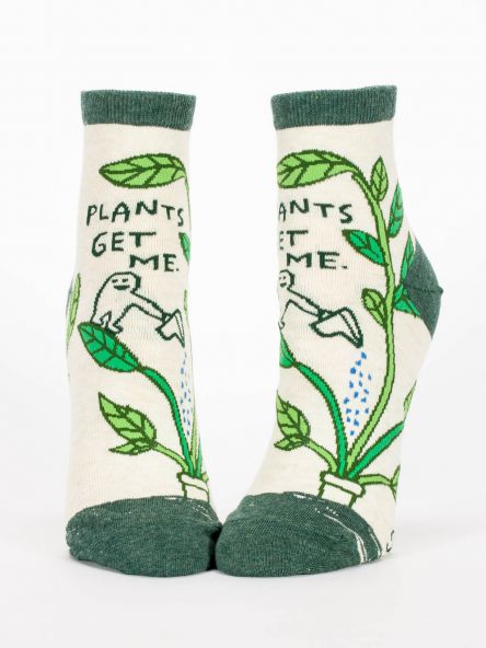 Blue Q | Women's Ankle Socks | Plants Get Me Blue Q - Oscar & Libby's