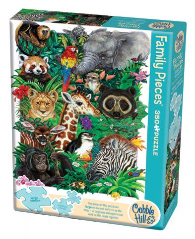 Cobble Hill | Safari Babies 350 piece family puzzle Cobble Hill - Oscar & Libby's