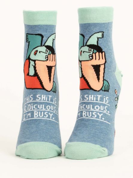 Blue Q | Women's Ankle Socks | This Shit is Ridiculous Blue Q - Oscar & Libby's