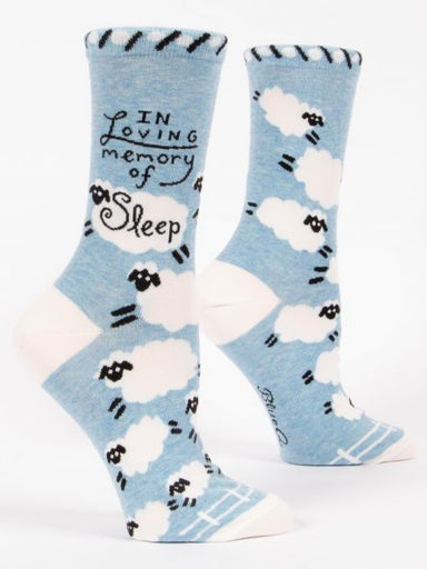 Blue Q | Women's Crew Socks | Memory of Sleep Blue Q - Oscar & Libby's
