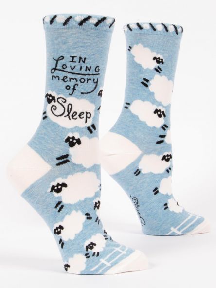 Blue Q | Women's Crew Socks | Memory of Sleep Blue Q - Oscar & Libby's