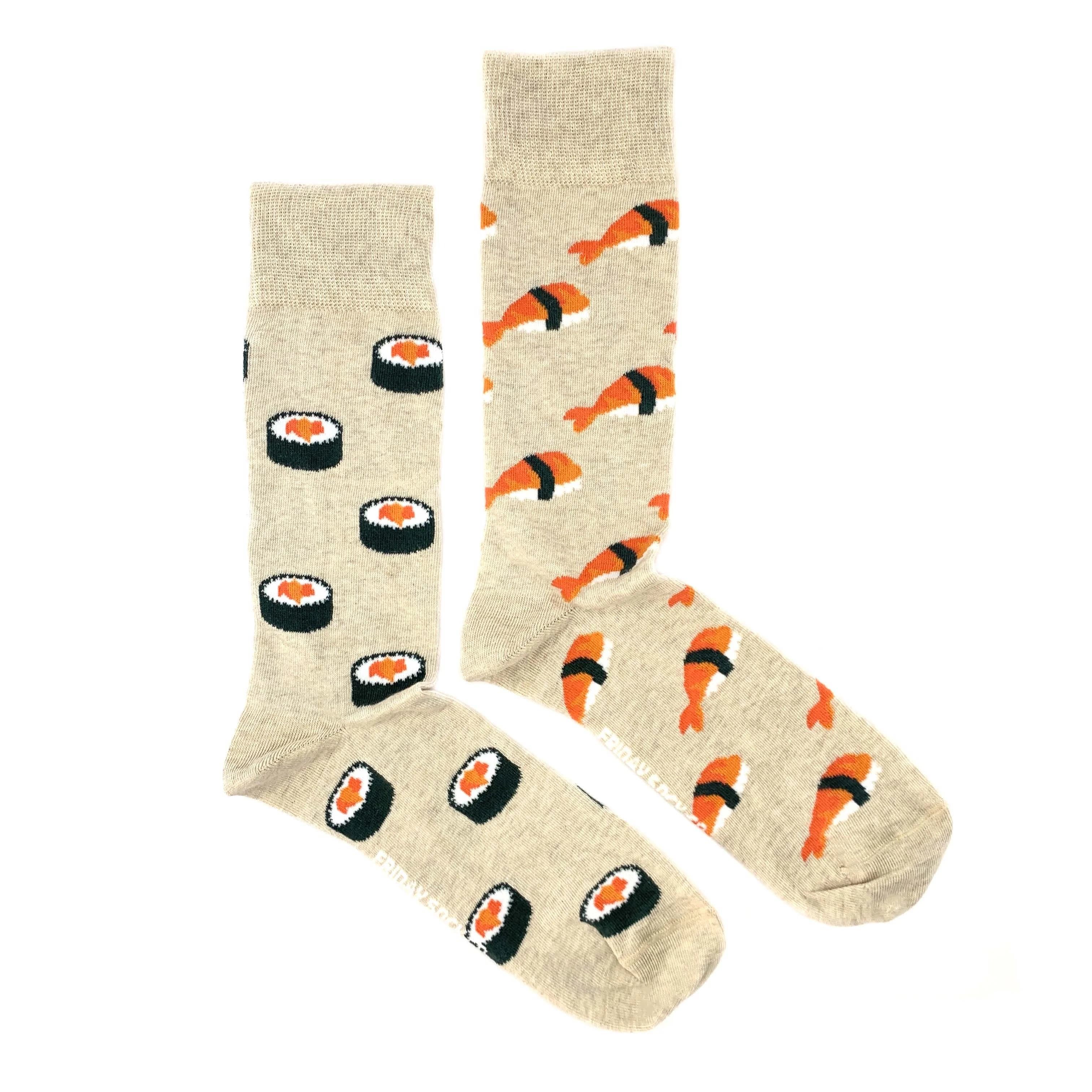 Friday Sock Co. |  Men's Socks | Beige Sushi Socks Friday Sock Co. - Oscar & Libby's
