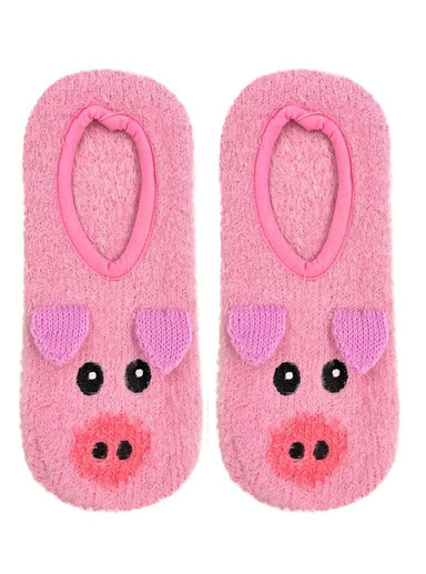 Fuzzy Slipper Socks - Pig Living Royal - Oscar & Libby's