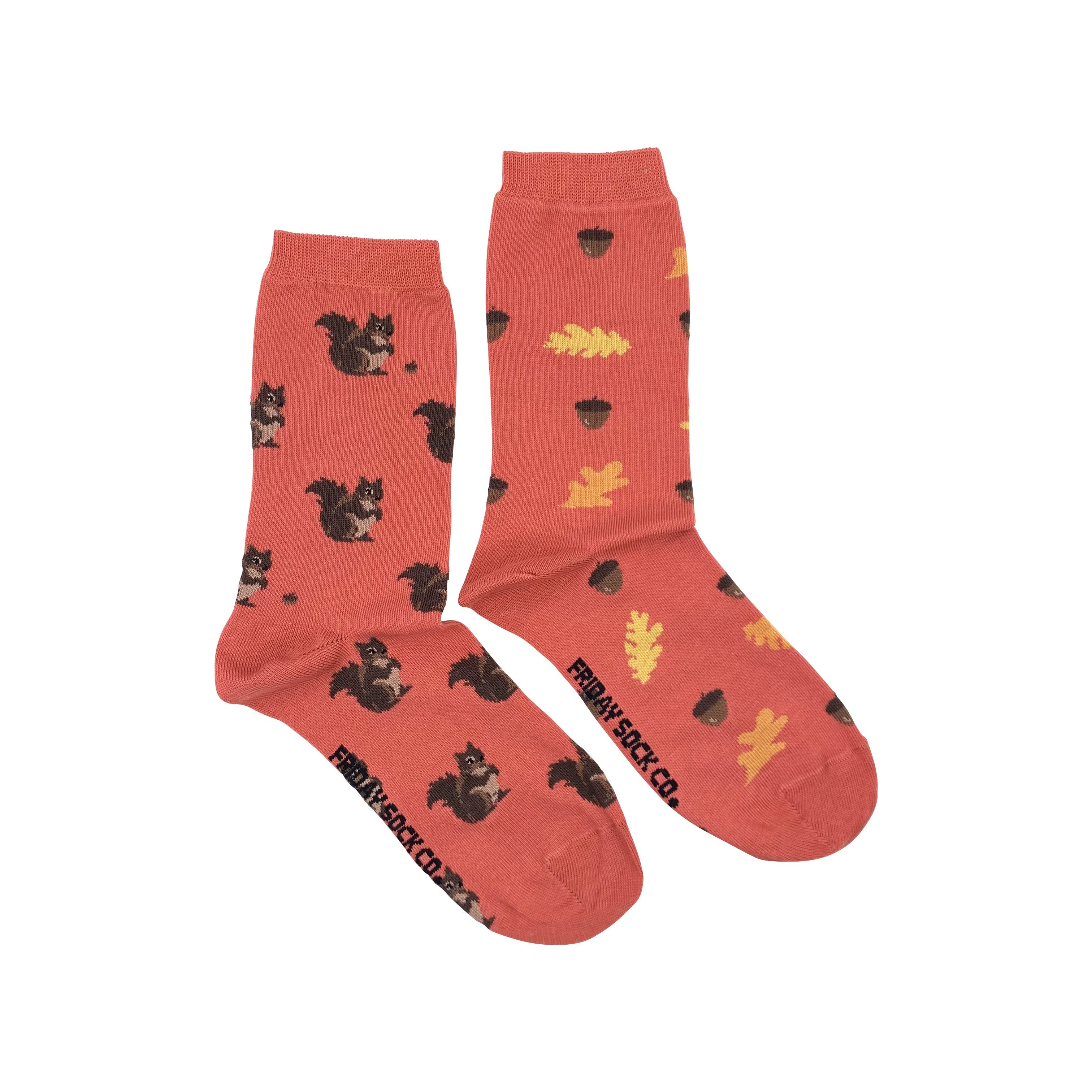 Friday Sock Co. |  Women's Socks | Squirrel, Acorn & Leaf Friday Sock Co. - Oscar & Libby's