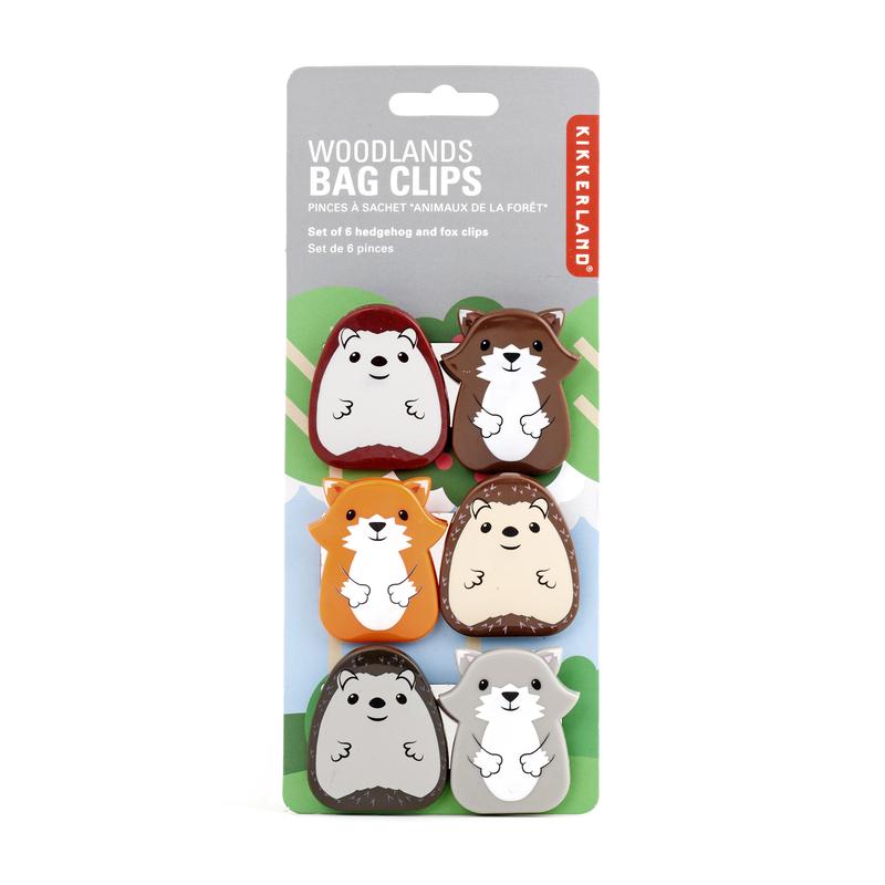 Woodland Creatures Bag Clips Kikkerland - Oscar & Libby's